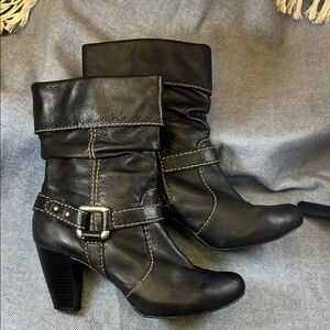 Fossil  Heeled Leather Boots